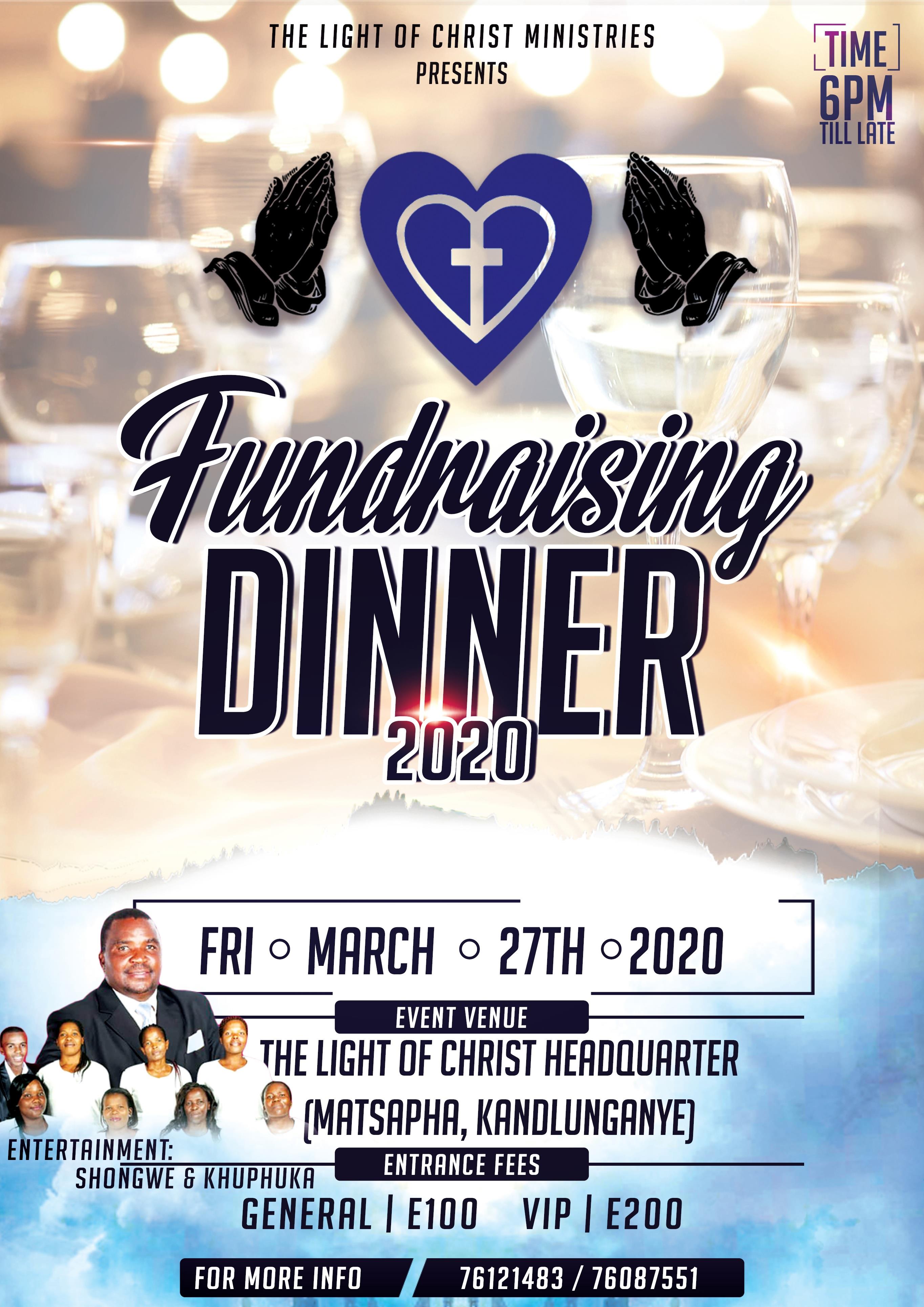 Fundraising Dinner 2020 - The Light of Christ Ministries Pic